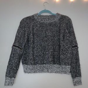 black and white sweater